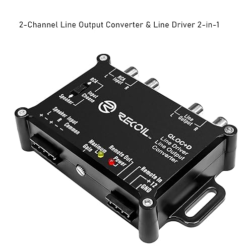 Miniatura 4 de Recoil LOCD - Convertidor de salida de línea activo de 2 canales, controlador 2 en 1, señal de salida de línea de 10 V con encendido remoto de