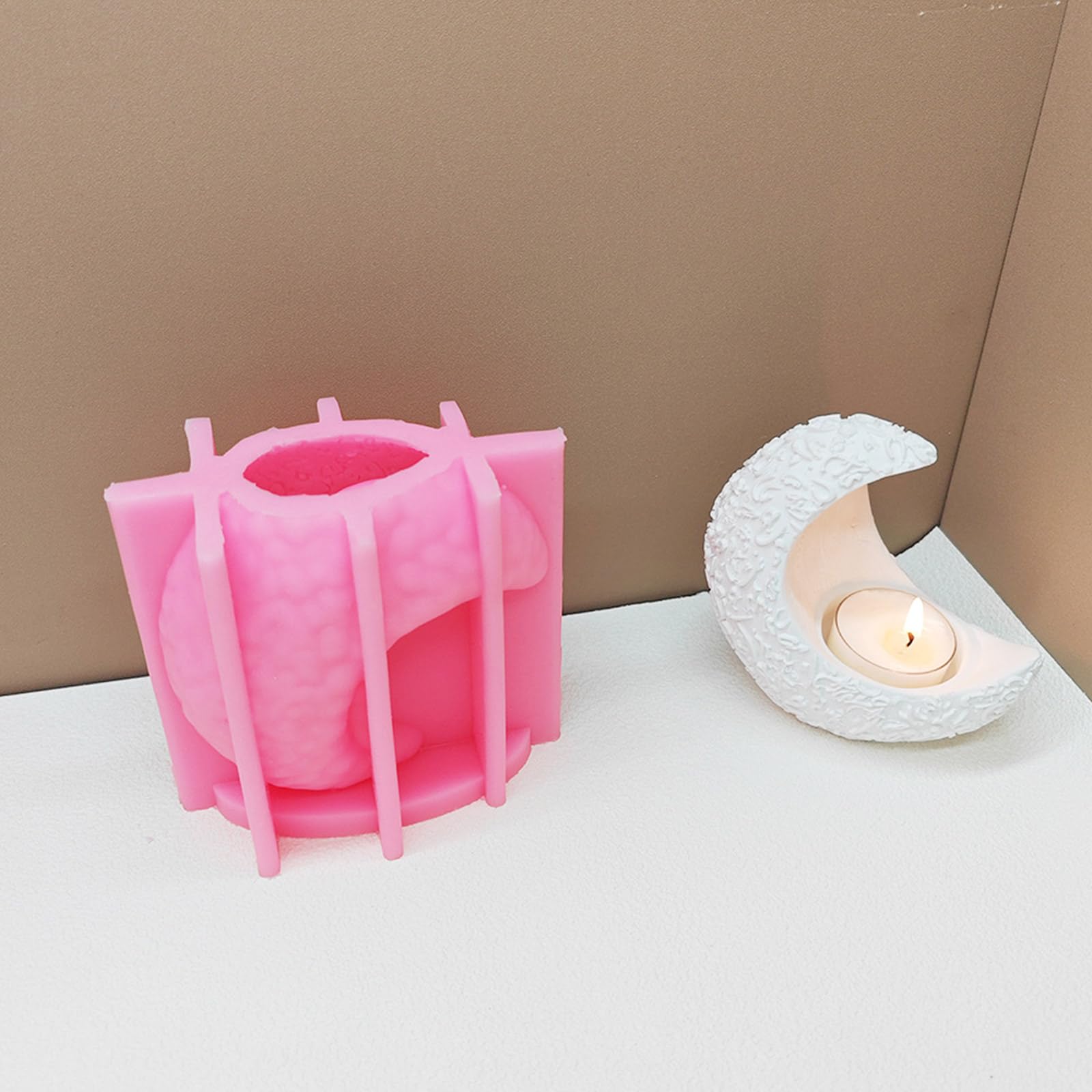 Molde de silicona para manualidades con forma de luna de moho, pequeñas formas de botones de flores, adecuado para bodas y exposiciones