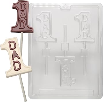 Cybrtrayd Life of the Party Number 1 Dad Lolly Fathers Day Chocolate Candy Mold