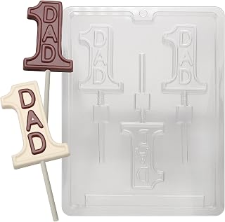 Cybrtrayd Life of the Party Number 1 Dad Lolly Fathers Day Chocolate Candy Mold