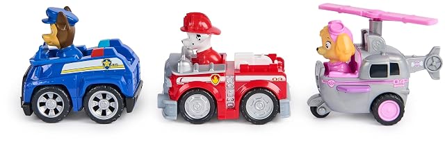Foto 3 de 8 de Paw Patrol, Deluxe Rescue Racers Deluxe con Motor de retracción, Surtidos, selección aleatoria del Personaje