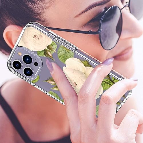 Miniatura 2 de LUHOURI Funda para iPhone 15 Pro Max con protector de pantalla - Funda transparente - Diseños de moda para mujeres y niñas - Funda protectora