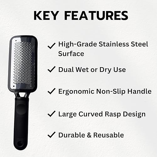 Miniatura 2 de Jaws Podiatry Lima de pie grande y removedor de callos  Escofina de pedicura profesional para piel dura, seca y agrietada  Uso húmedo o seco  Diseño