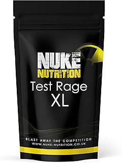 Nuke Nutrition Test Rage XL Testosterone Booster for Men | 60 Capsules | Anabolic Supplement to Enhance Male Testosterone Levels | Boost Lean Physique, Muscle Growth & Strength | Vegan & Easy Swallow