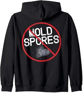 No Mold Spores Allergy Awareness Warning Allergic Zip Hoodie