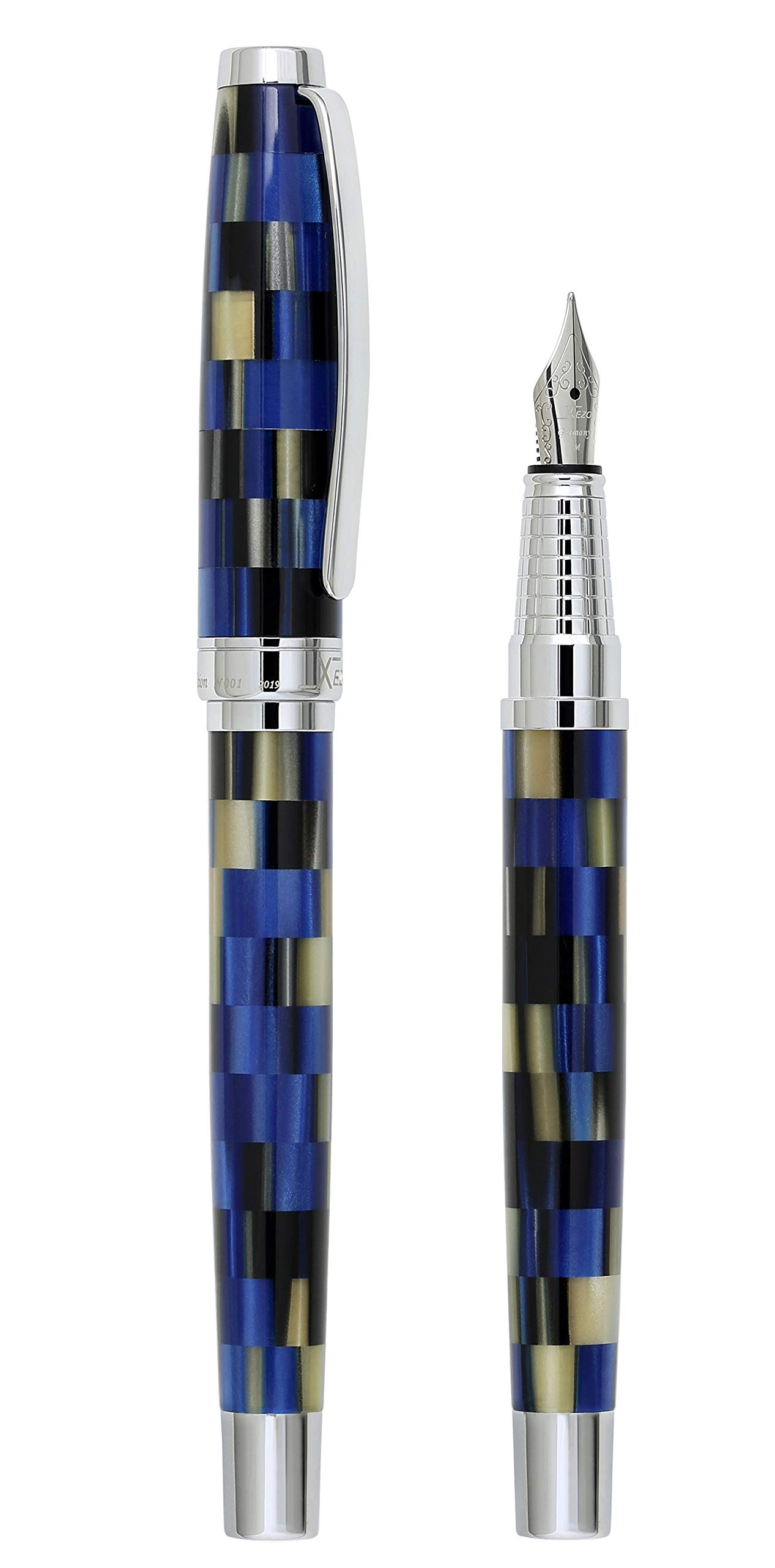 Xezo Urbanite Azul Retro Estilo Serializado Medio Pluma Estilográfica (Urbanite Blue FM)