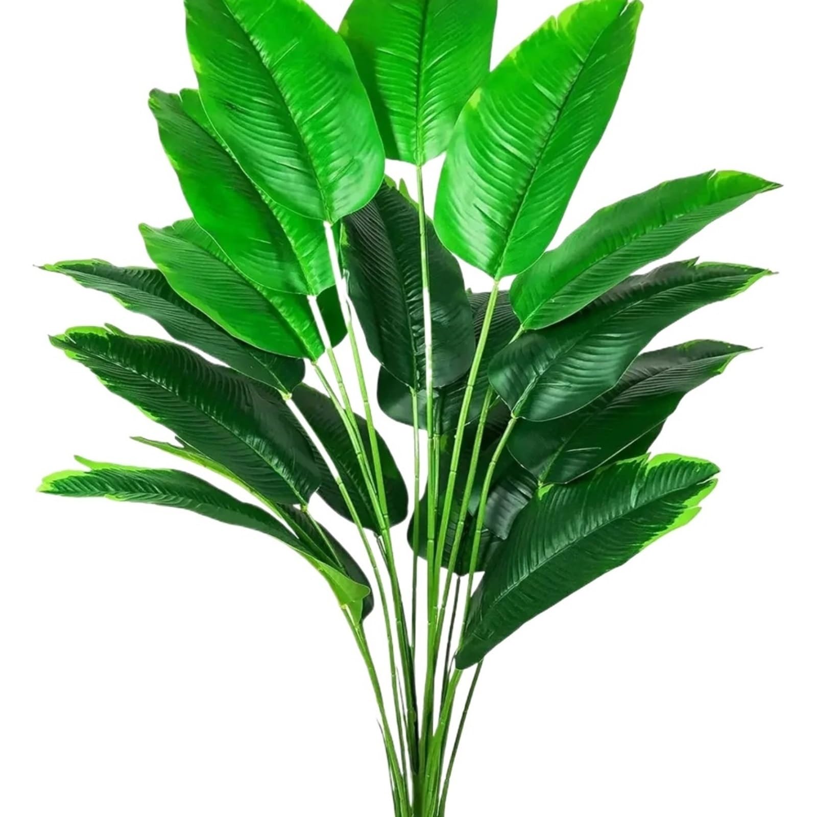 YGLEEULI Artificial Foliage Stems Artificial Plants Fake Banana Tree Leaves with Stems 31" Tall Faux Bird of Paradise Palm