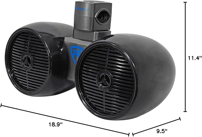 Rockville DWB65B: (2) Parlantes 6.5 in 600W Caja Negra Marina Torre miniatura 10