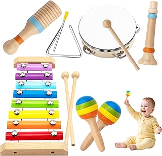 Baby Toy from 1 Year - Montessori Toy from 1 2 3 Years Musical Instruments for Children from 1 2 3 Years Musical Instruments for Babies Wooden Toy Gifts 1-5 Year Girls Boys Birthday Christmas