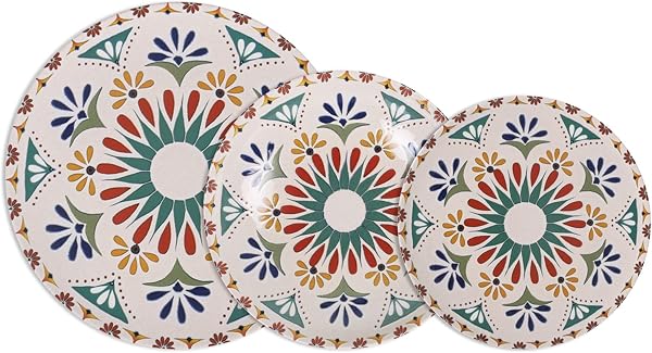 SANTA CLARA | Vajilla Completa 12 Piezas Cerámica Stoneware Redonda para 4 Personas, Apta Microondas y Lavavajillas, Vajilla Coimbra con Diseño Tradicional para Hogar y Cocina - 5