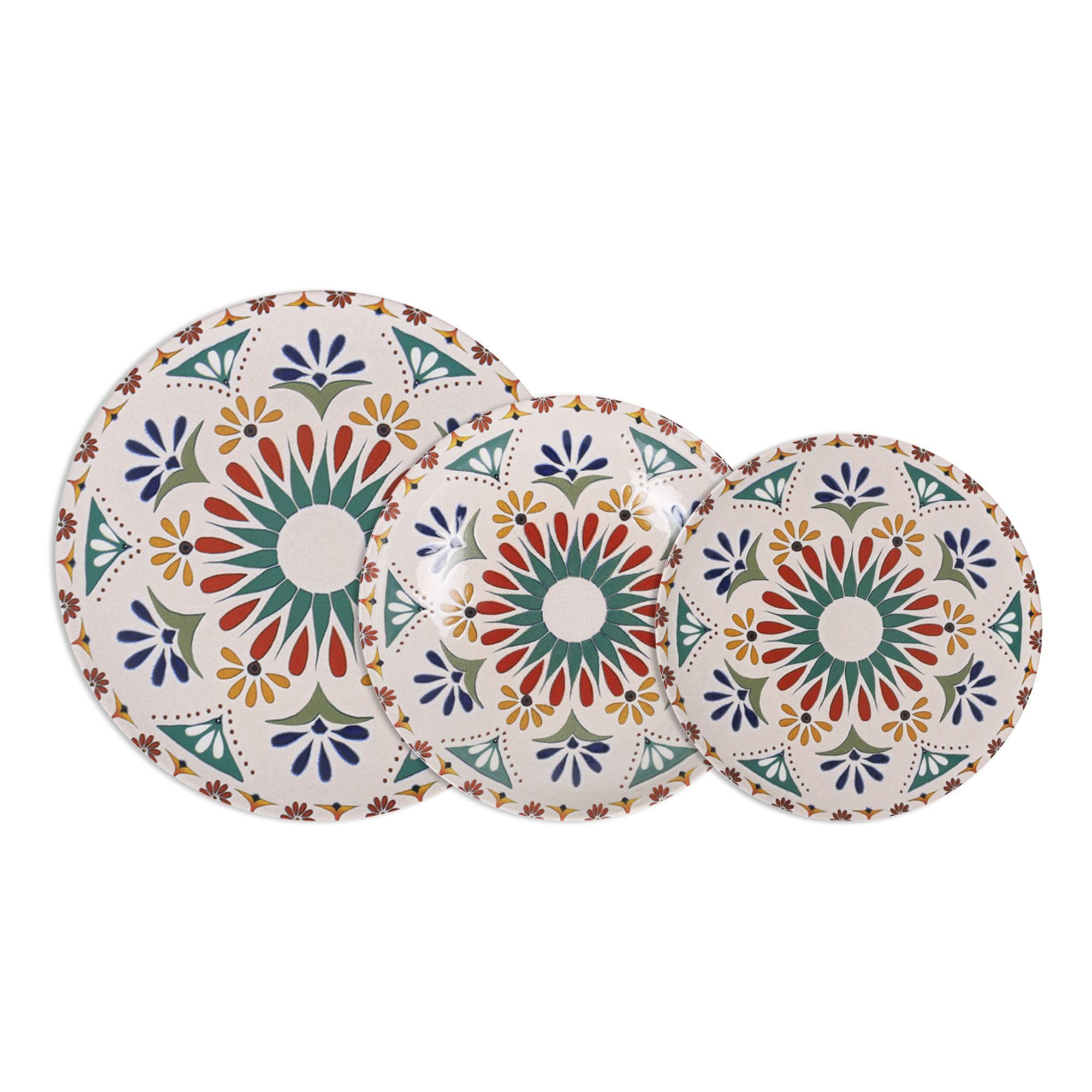 SANTA CLARA | Vajilla Completa 12 Piezas Cerámica Stoneware Redonda para 4 Personas, Apta Microondas y Lavavajillas, Vajilla Coimbra con Diseño Tradicional para Hogar y Cocina — view 5