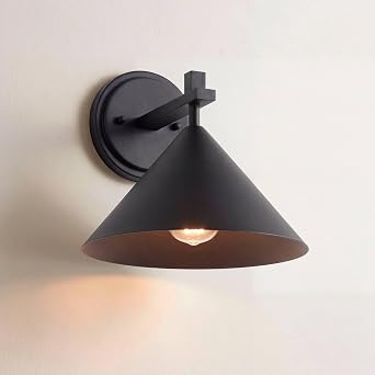 Apex 9 3/4" High Textured Black Modern Outdoor Wall Light Fixture