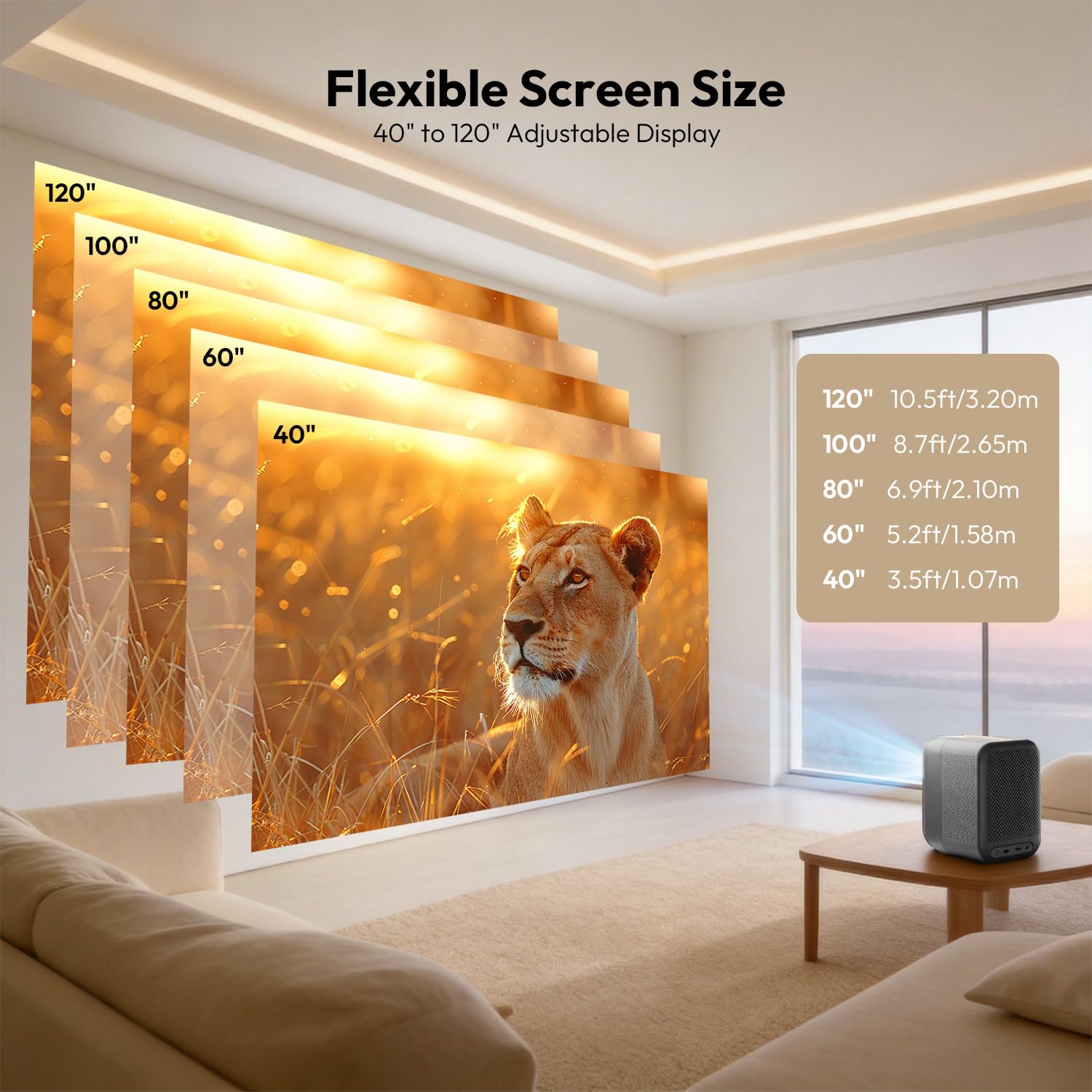 Formovie Xming Page Two Beamer mit Google TV, 1080P, 4K unterstützt, WLAN, Bluetooth, Dolby Audio, MEMC, Global Dimming, Heimkino, Outdoor