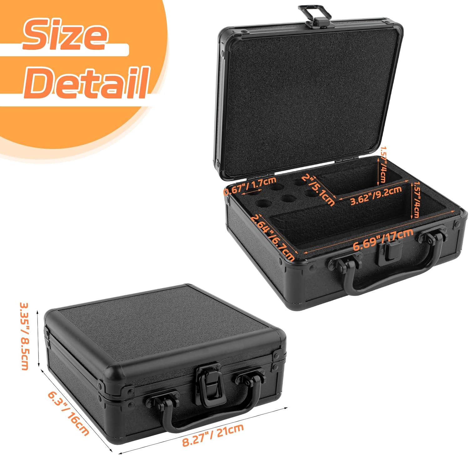 Dual 3ml and 30ml Peptide Case for Fridge, Vial Holder with Ultra-Thick Sponge, Large Room for Syringes and Skin Prep Wipes
