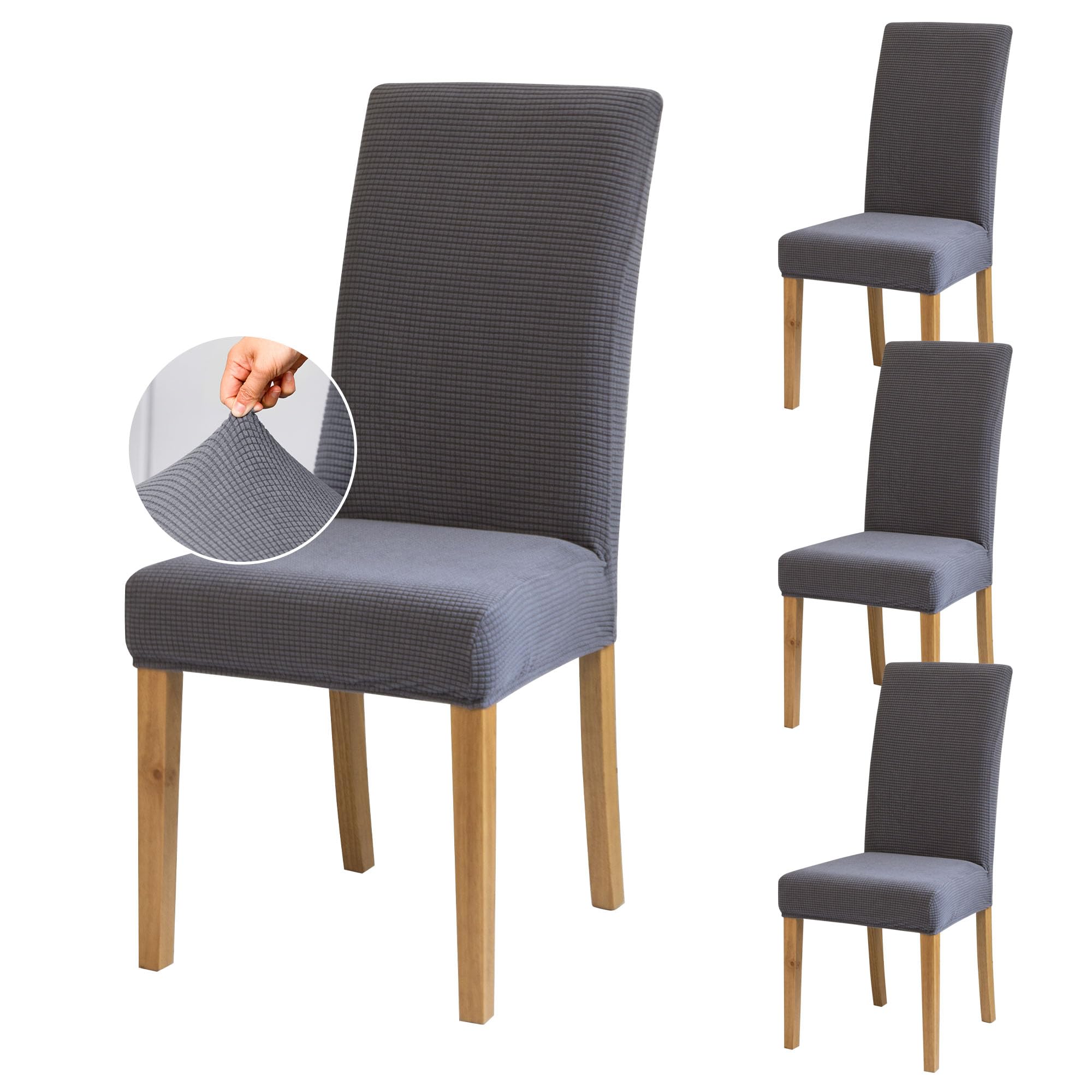 SUKAIKEQA Stuhlhussen 6 Stück Stretch Stuhlbezug Schwingstuhl Esszimmer