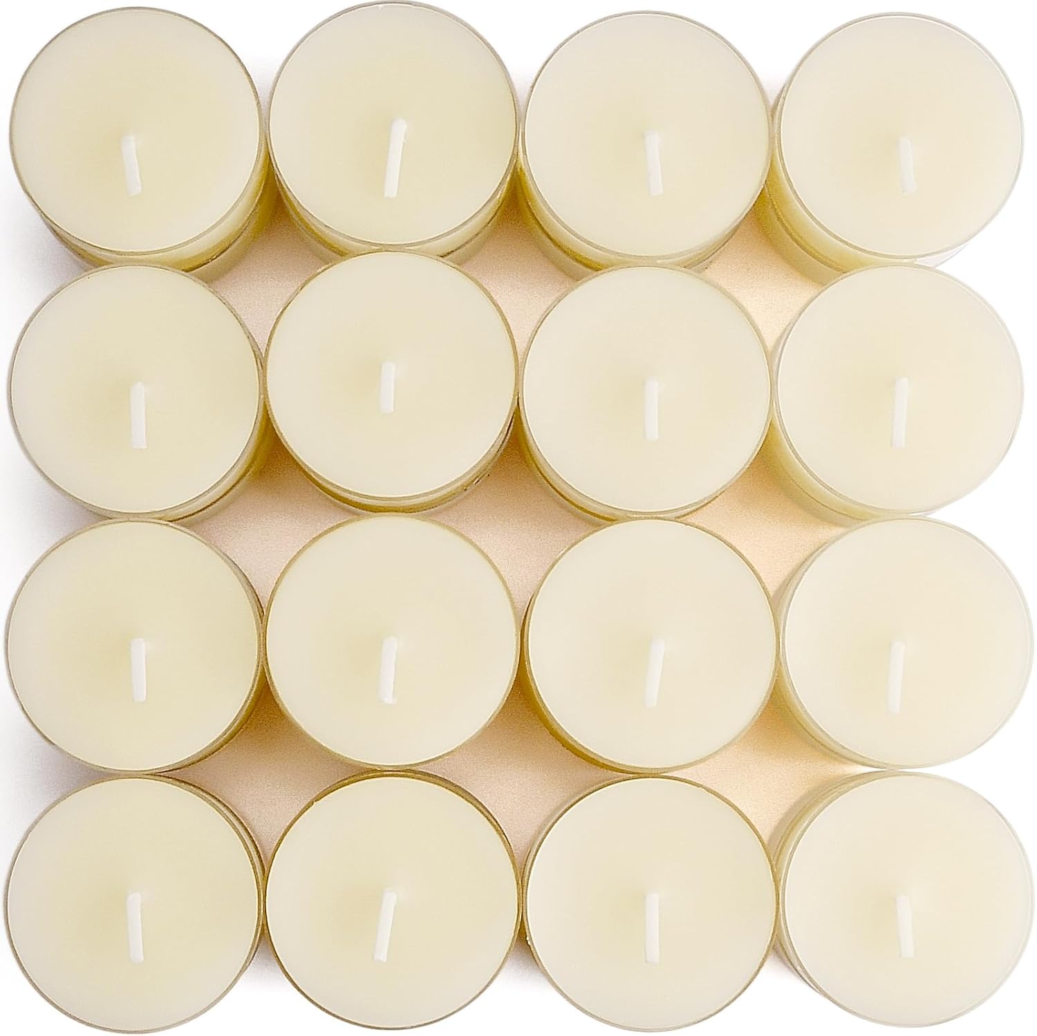 JONERAY 32 Count Pure Beeswax Tealight Candles Candles Bulk