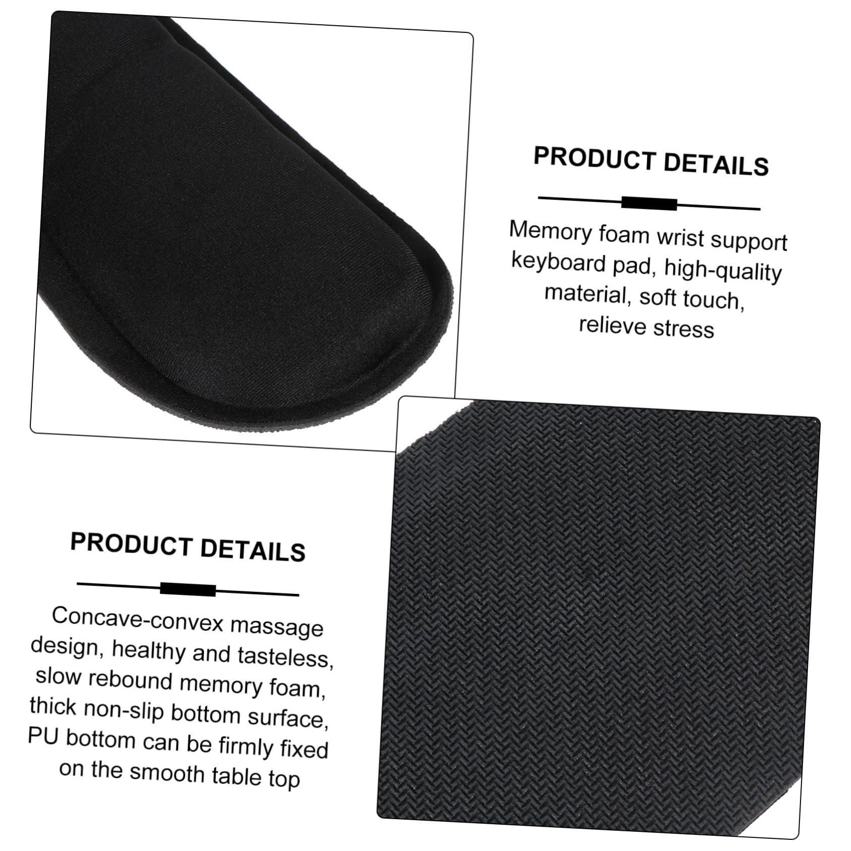 SHINEOFI 3 Set Di Poggiapolsi Ergonomici Per Tastiera in Memory Foam Per Polso E Mano Comodi Cuscini Accessori Per Ufficio