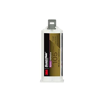 3M Scotch-Weld Epoxy Adhesive DP105, Clear, 48.5 mL Duo-Pak, Flexible, Fast-Setting, Two-Part Epoxy Adhesive, 1 Each