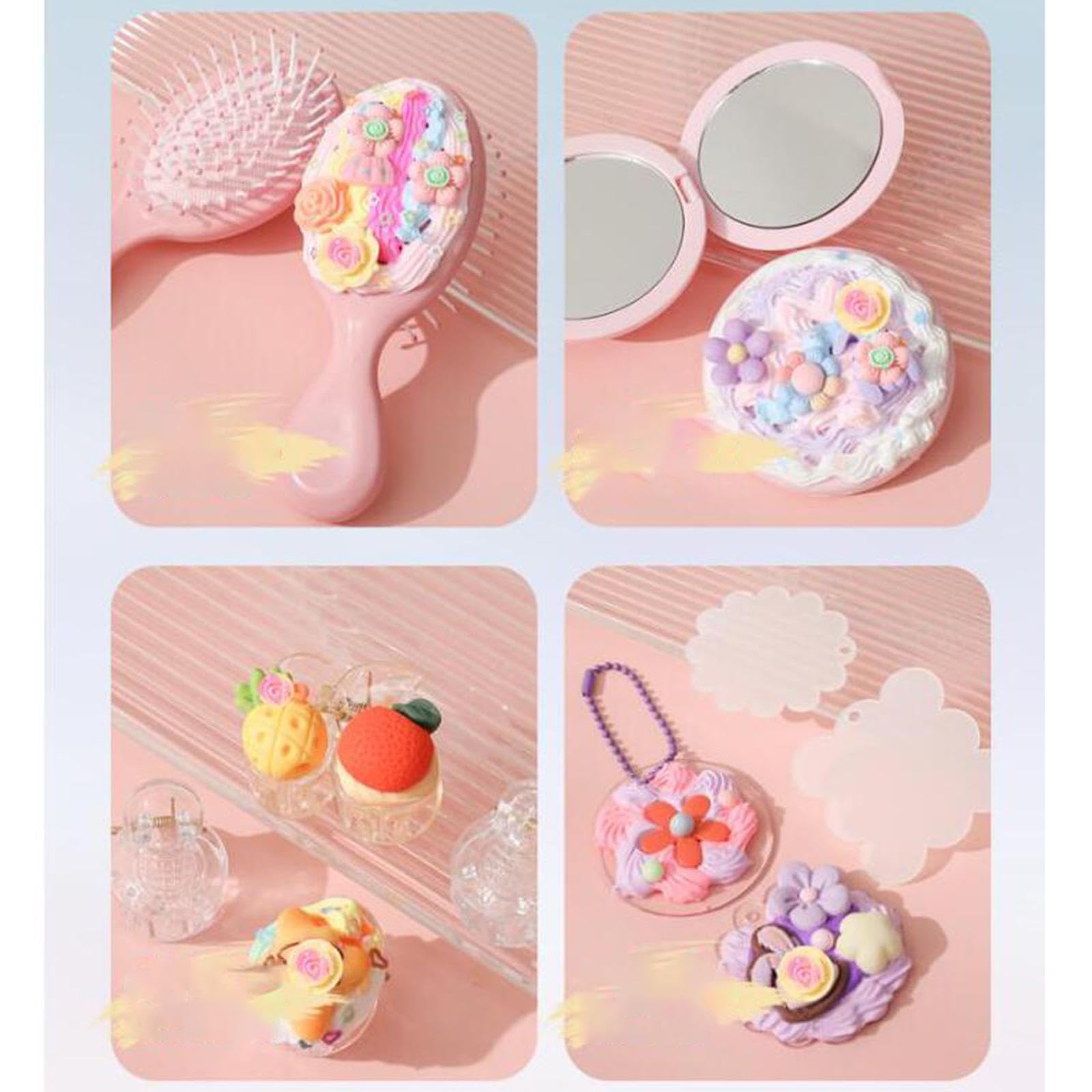 Set di Crema Modellabile per Accessori Capelli | modellabile, con scatola, accessori casuali, per hobby