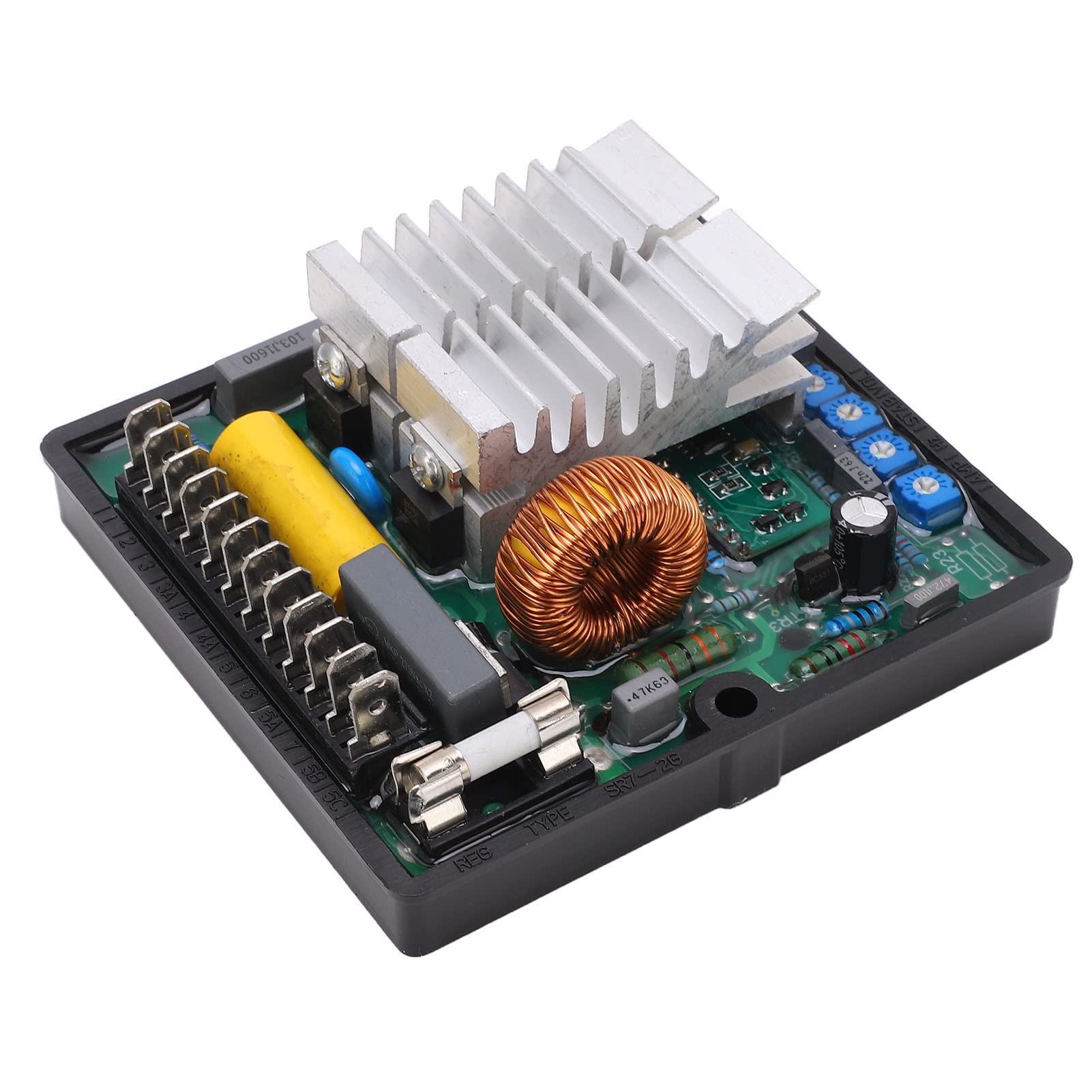 Haofy Regulador de Voltaje Avanzado Mecc Alte SR7-2 ABS AVR Board, Configuraciones Simples, Rendimiento Estable, Adecuado para Salidas de Energía Monofásicas, de Protección Confiable