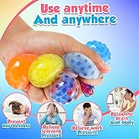 Vista 4 de Pelotas Antiestrés Squishy Juguetes Fidget - Paquete de 72 Juguetes Squishy Pelotas Antiestrés para Ansiedad, Juguetes Antiestrés Fidget a Granel