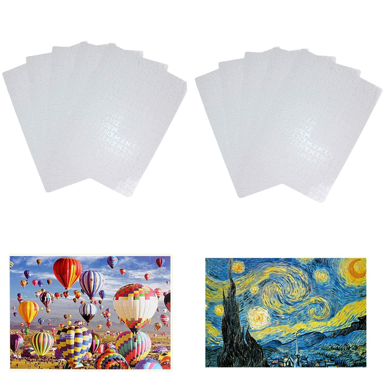Sublimation Puzzle Blanks,10 Pcs 10x15 Inches Heat Press Blank Puzzle for Thanksgiving Christmas Photo Printing Crafts Handmade (A3)