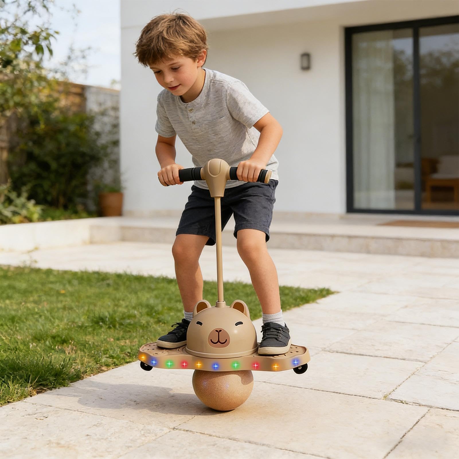 Balance Football per bambini | Giocattolo luminoso per saltare in alto, per bambini, ragazzi, casa, soggiorno, giardino, parco giochi, fitness