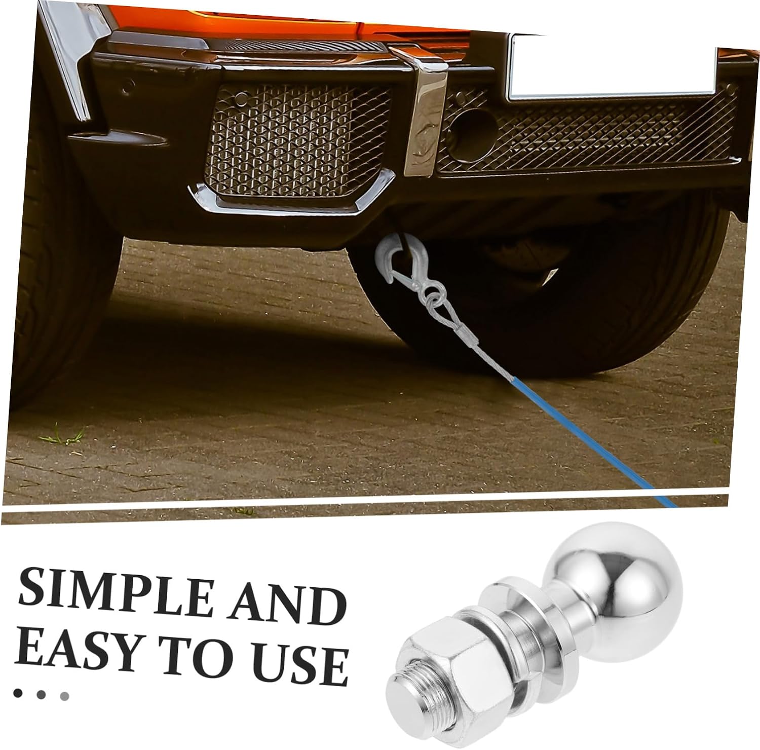Heavy Duty Trailer Hitch Ball for Towing Capacity Durable Tow Ball for Various Trailers Easy to Install Reliable Hitch Connector