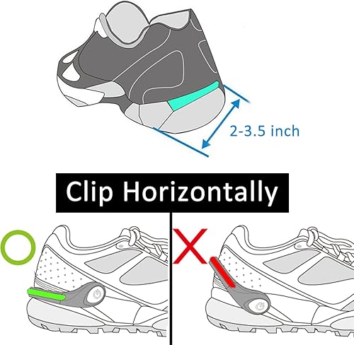 Miniatura 4 de Shoe Clip Lights (2 Pack) Reflective Safety Night Running Gear for Runners Joggers Bikers Walkers, Color Changing RGB Strobe and Steady Color Flash
