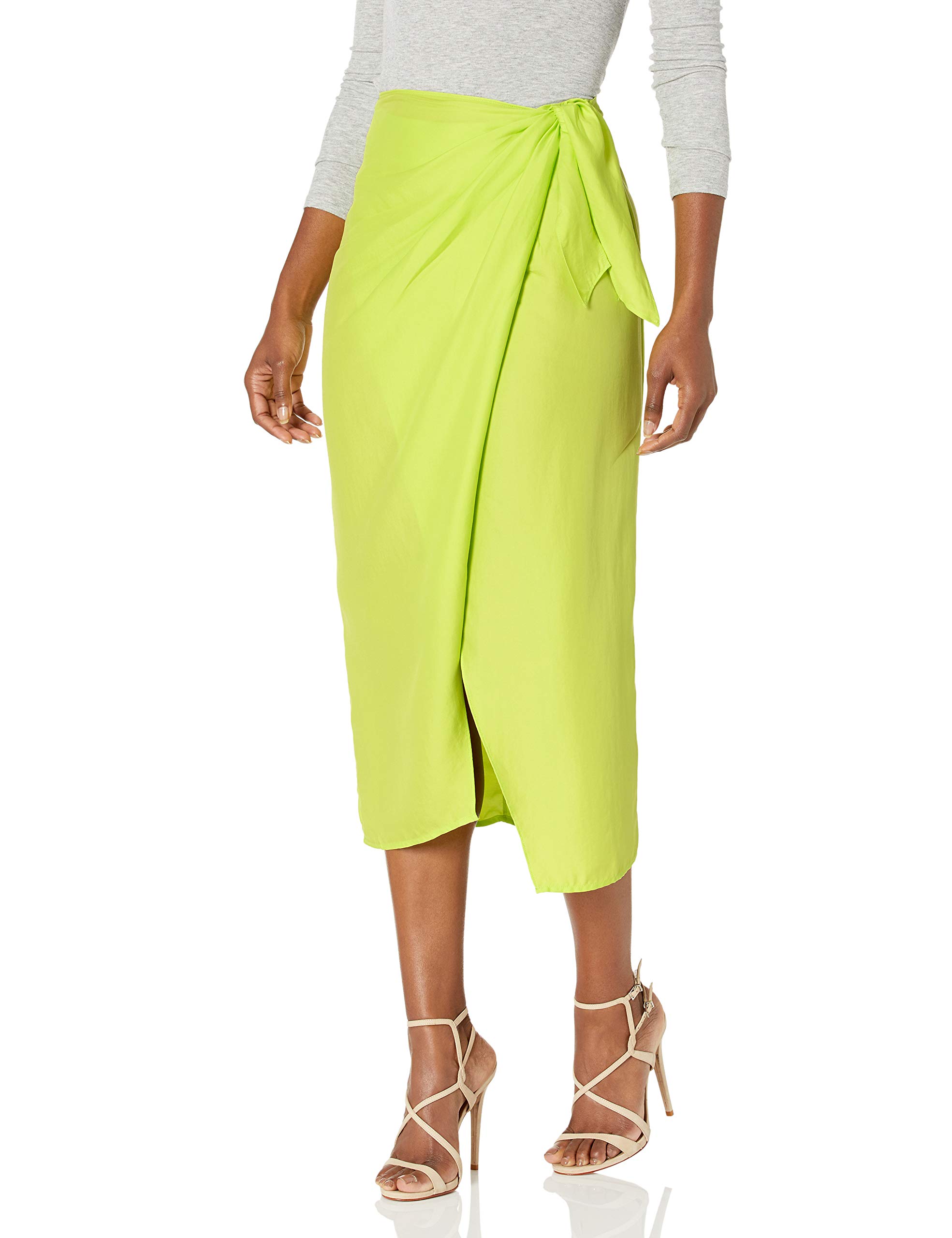 French Connection Wrap Midi Skirt Falda para Mujer