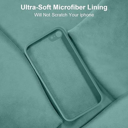 Miniatura 6 de Vooii Funda para iPhone SE 20223rd2020, iPhone 87, silicona líquida mejorada con bordes planos protección de cámara forro de microfibra suave