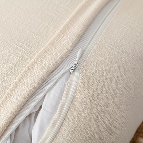 Miniatura 6 de LIGICKY Paquete de 2 fundas de almohada decorativas de arpillera con bordes a medida, fundas de almohada cuadradas para sofá, cama, sala de estar,