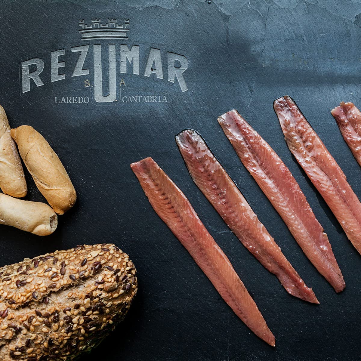 Rezumar - Gran Riserva - Filetti di Acciughe del Mar Cantabrico Gourmet in Olio d'Oliva - 10 Confezioni da 50 Grammi