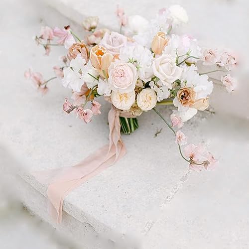 Miniatura 4 de GROOVELY Cinta de gasa de seda para envolver regalos decoraciones de boda decoraciones de despedida de soltera decoraciones de Pascua cinta de