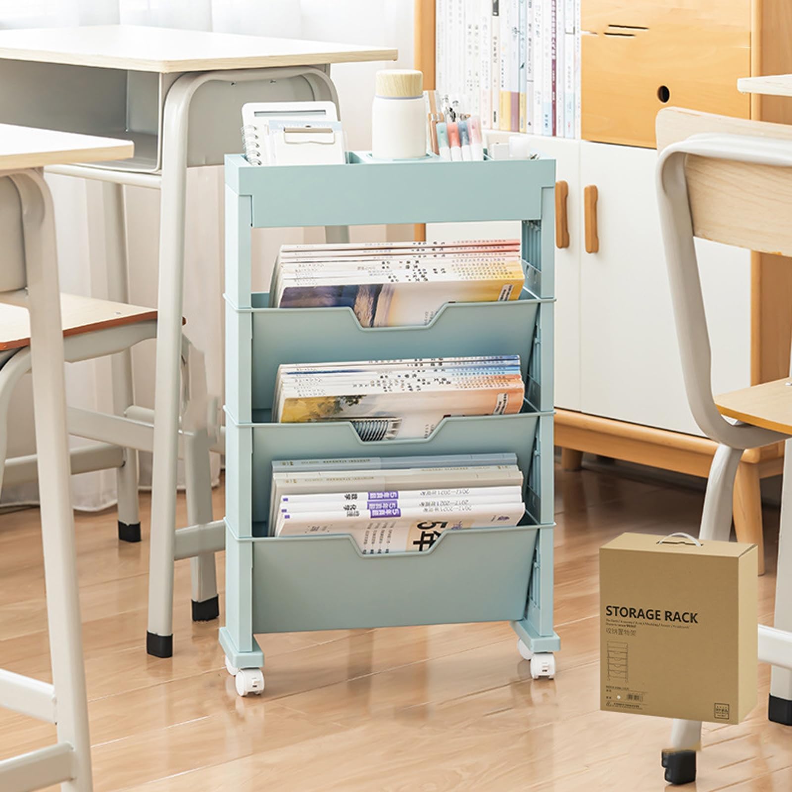 Chariot utilitaire à roulettes multifonctionnel pour organiser votre bureau
