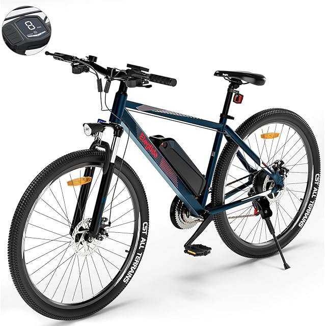 Electric Bike, Eleglide M1 E Bike Mountain Bike, 27.5" Electric Bicycle Commute E-bike with 36V 7.5Ah Removable Battery, LED Display, Dual Disk Brake, Shimano 21 Speed, MTB for Teenagers and Adults