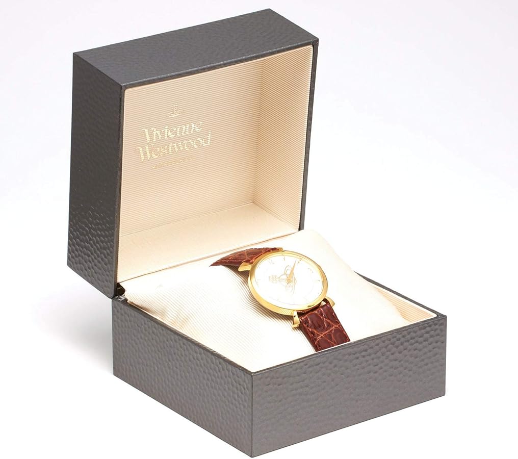 ヴィヴィアンブラウンレザー アナログ腕時計 正規ショッパー付き