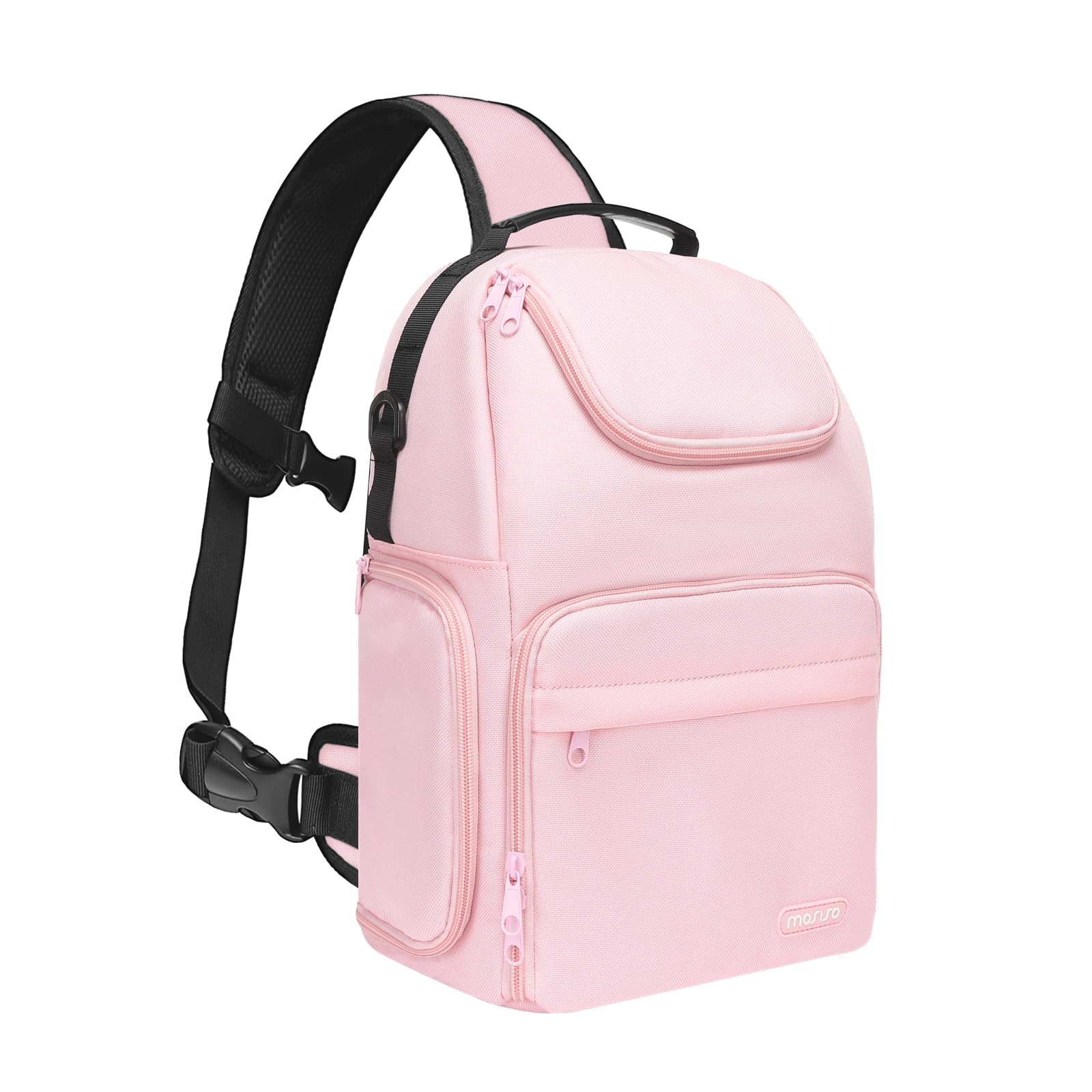 MOSISO Camera Sling Bag, DSLR/SLR/Mirrorless Camera Case Crossbody Photography Backpack with Tripod Holder&Removable Modular Inserts&PU Handle