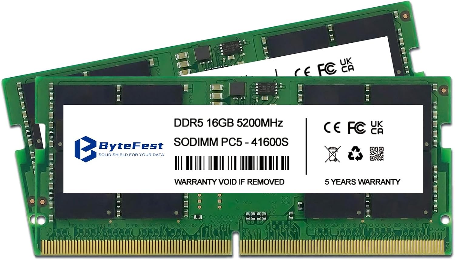 DDR5 RAM 32GB 2 x 16GB 5200MHz SODIMM CL42 Gaming Memory DDR5 for Laptop Memory / All-in-One / Mini PC