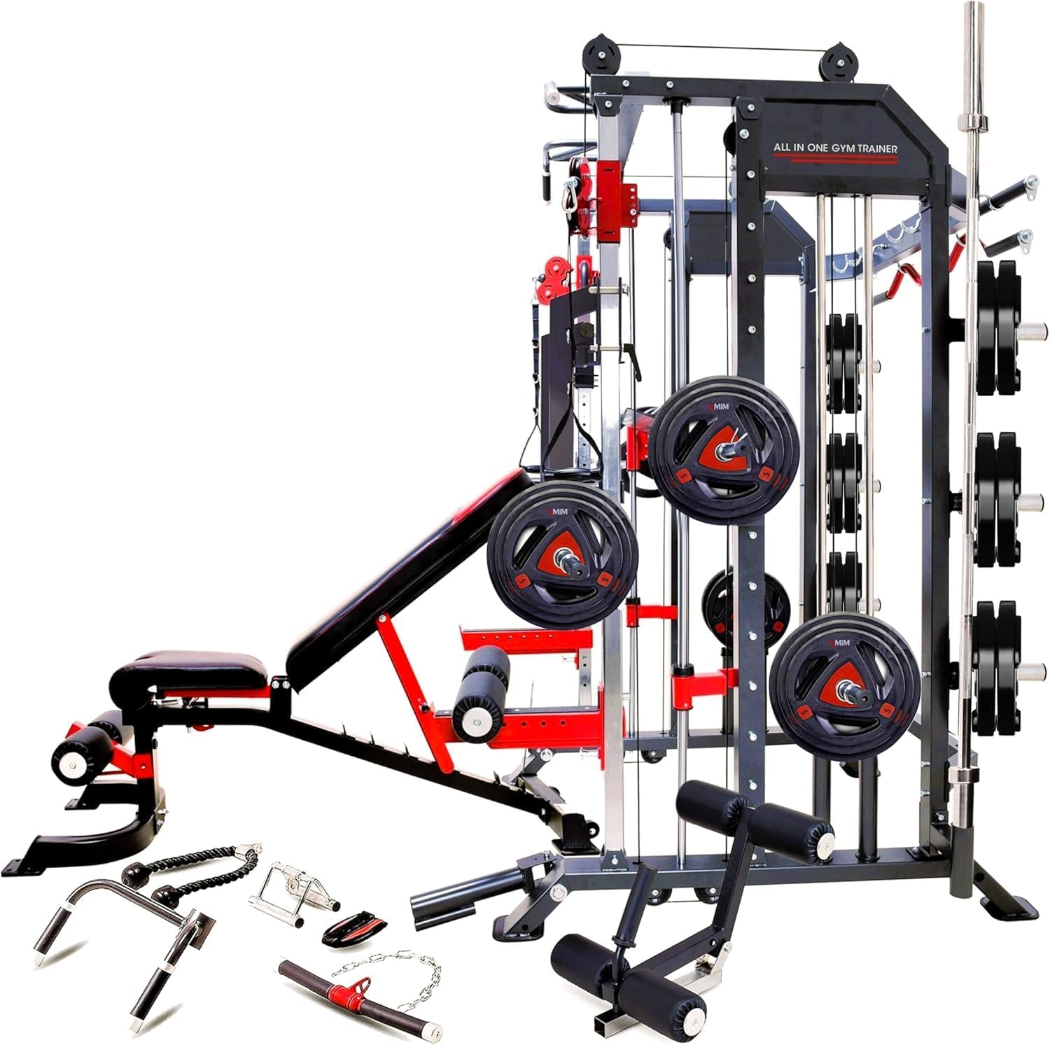 Fitness Equipment With Benches, Interference Arms, Leg Presses, For Gyms, 400-pound Weight Stacking