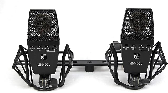 SE ELECTRONICS - SE4400a Multi Pattern Large Diaphragm Vintage Microphone with Shockmount and Case, Factory Matched Pair