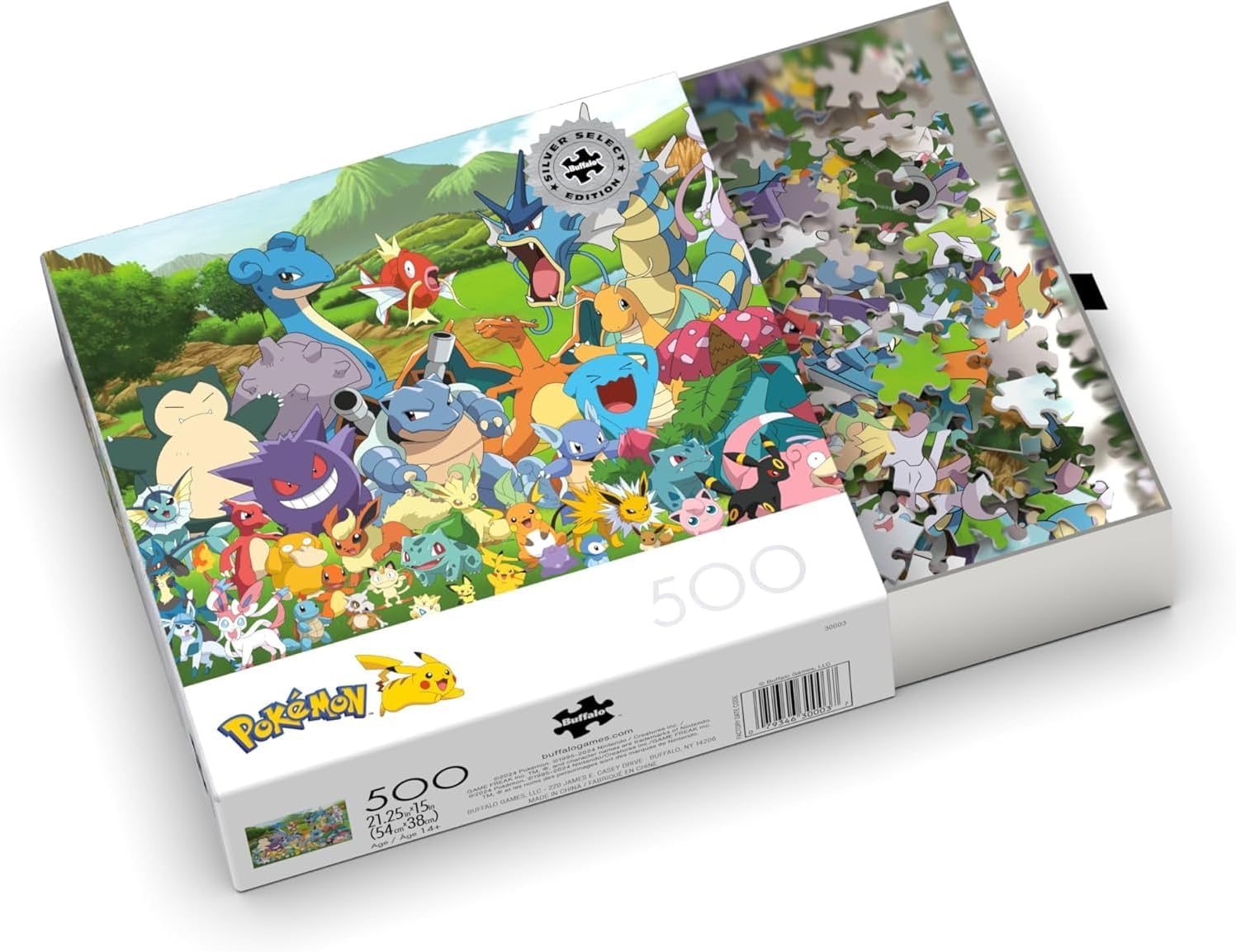 Silver Select - Pokemon - Favorites Group - 500 Piece Jigsaw Puzzle for Adults -Challenging Puzzle Perfect for Game Nights - Finished Size is 21.25 x 15.00