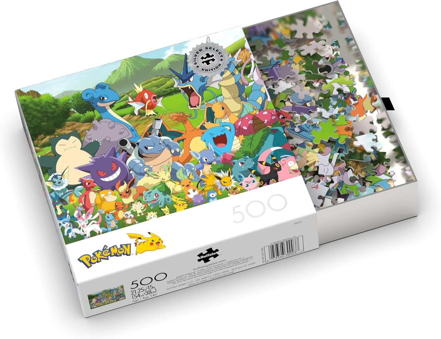 Buffalo Games - Pokémon - Pokemon Favorites Group - 500 Piece Jigsaw Puzzle for Adults Challenging Puzzle Perfect for Game Nights - Finished Puzzle Size is 21.25 x 15.00