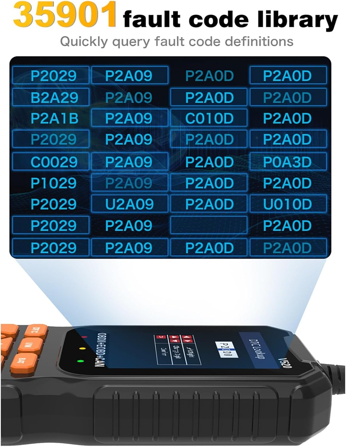V520 OBD2 Scanner Fault Code Library