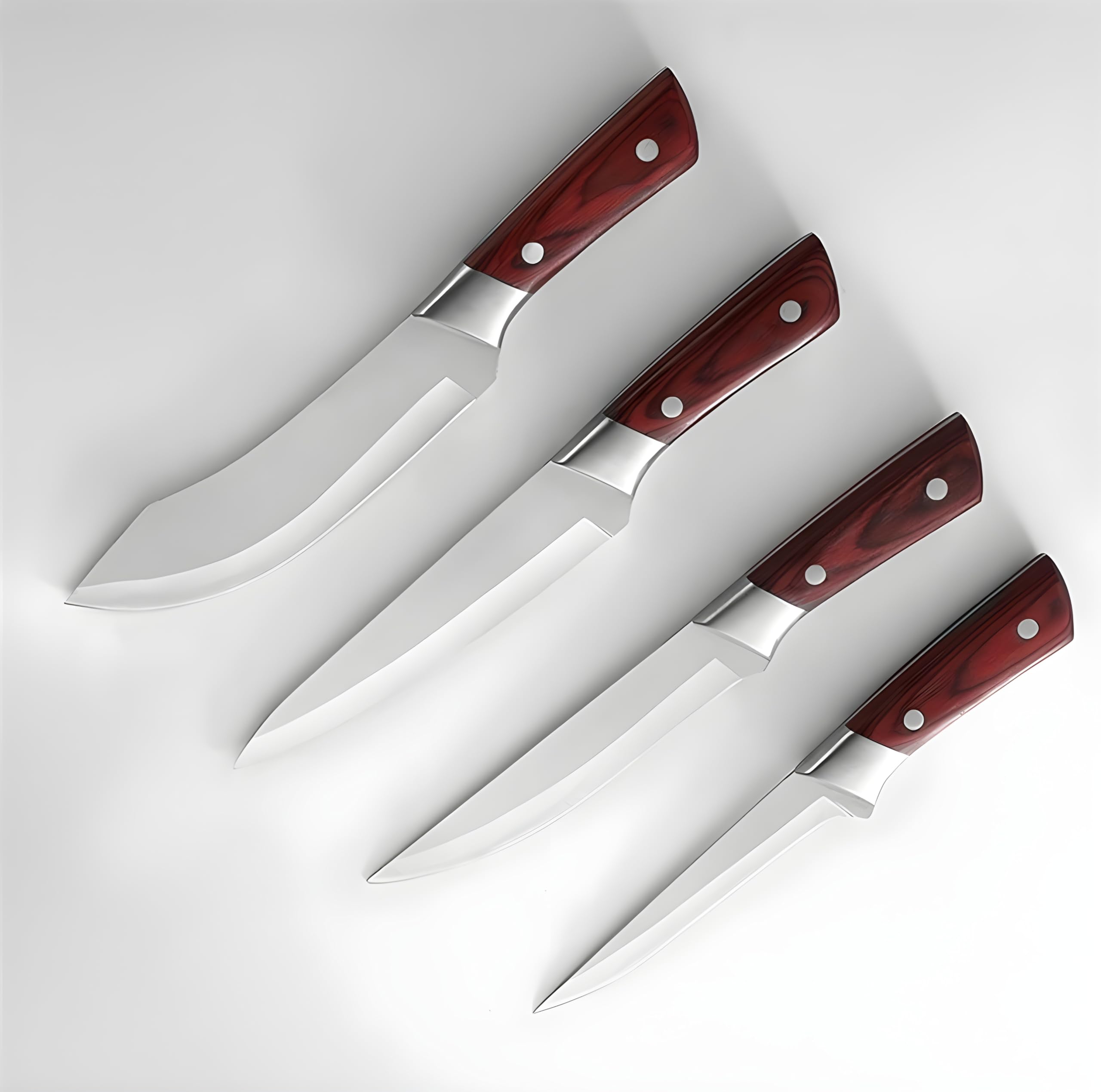 Wizbiz Meat Cleaver 3PCS Butcher Kitchen Knife Set Stainless Steel Slaughter Boning Knife for Meat Bone Fish Fruit Vegetables Slicing Chef Knife — Amazon image 12