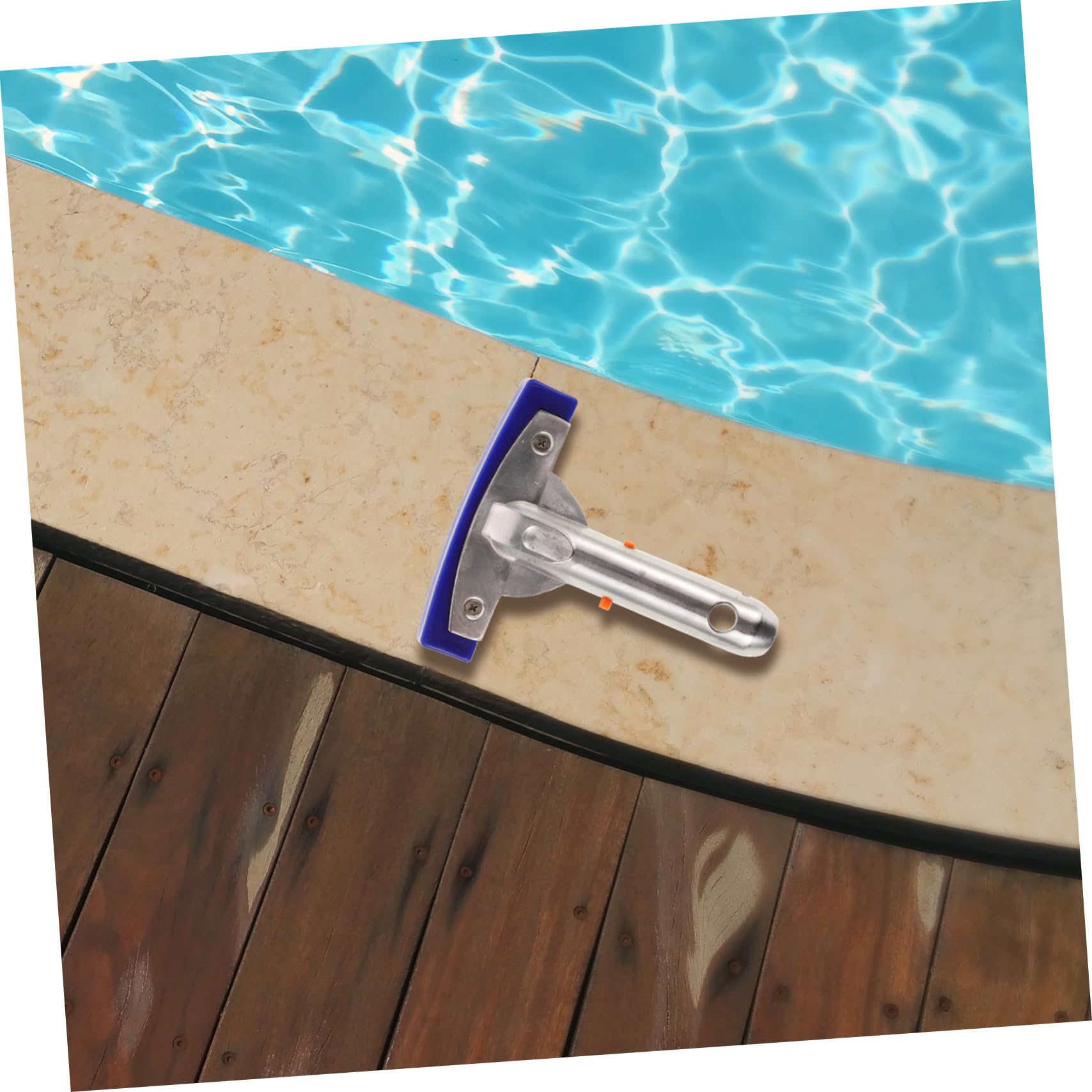 Spazzola Per Piscina Con Manico Setole Acciaio Utensile Robusto Per Pulizia Di Pareti e Fondale Della Piscina Accessorio Indispensabile