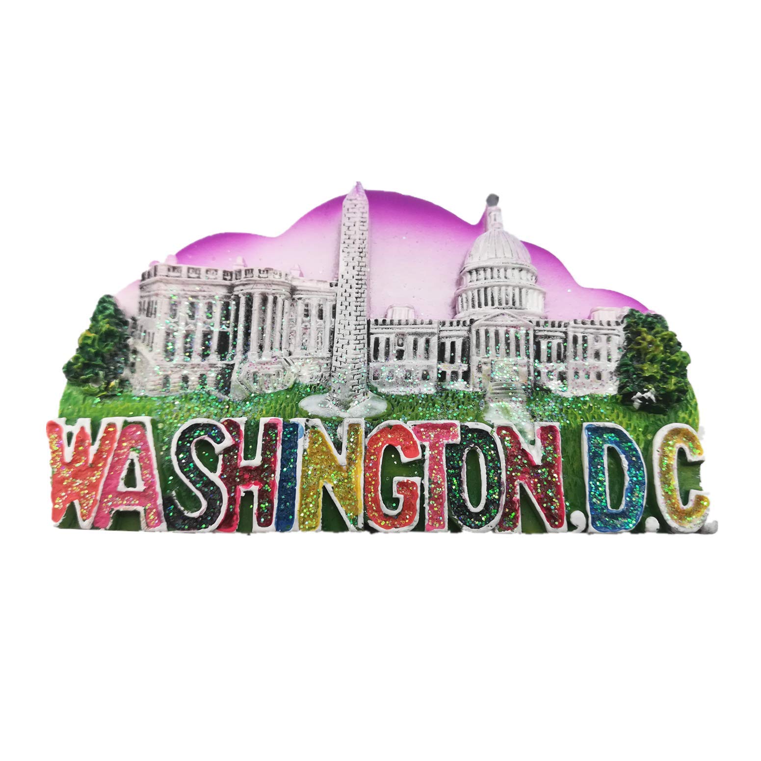Muyu Magnet Colorful Washington, D.c. Usa 3D Fridge Magnet, Home & Kitchen Decoration Sticker Washington, D.c. Usa Travel Souvenir Gift Refrigerator Magnet