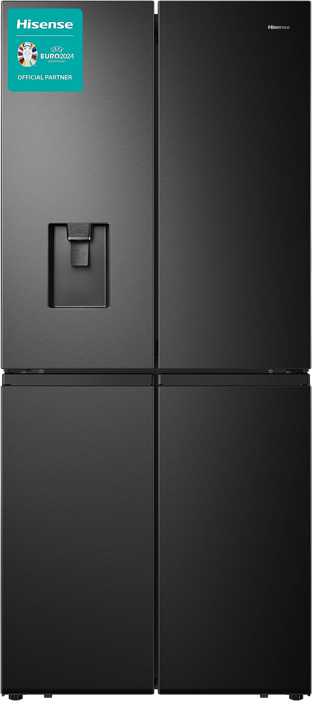 Hisense RQ560N4WBF Freestanding Cross Door Fridge Freezer, Black, 454 liters [Energy Class F]