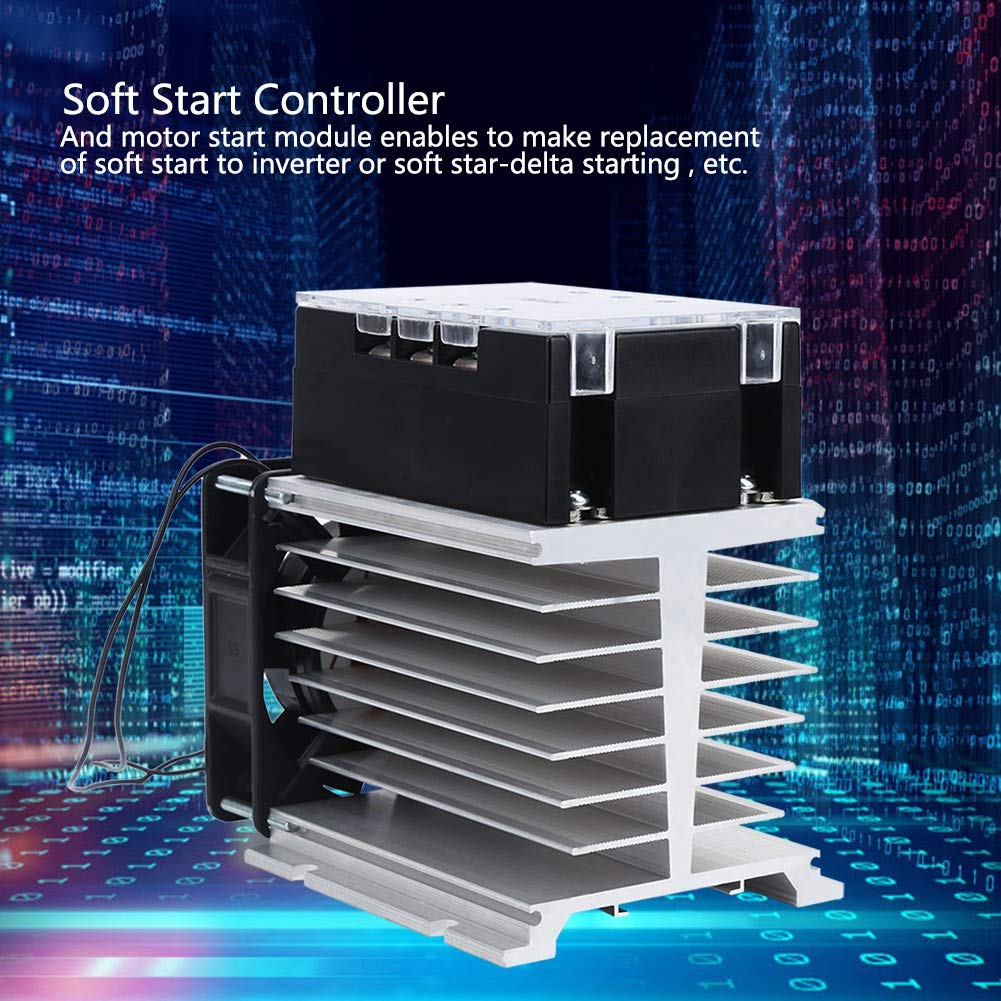 Soft Start Controller Motor componenti elettronici moduli Attrezzature per sistemi di trasporto merci Motori Start Board Trifase TSR-80WA-R1 8KW Regolatore motore CA per ventole[Overall (Module + R