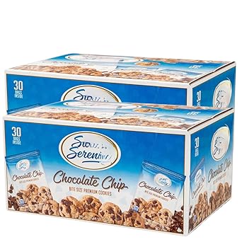 Chocolate Chip Cookies, Bite Size, 2 oz, 30 Count 2 Pack